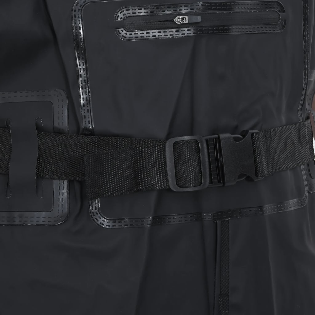 vidaXL Κολυμβητικές βάτες στήθους μπότες ζώνη Μαύρο μέγεθος 42