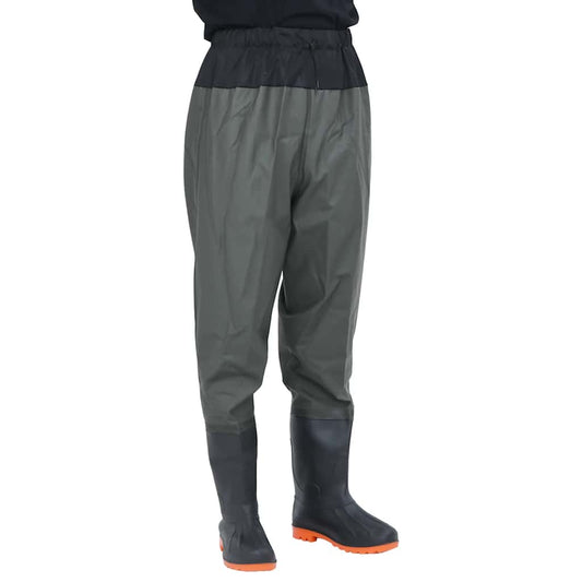 vidaXL Waist Waders με μπότες σκούρο πράσινο μέγεθος 42