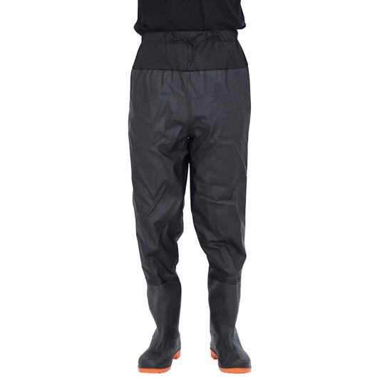 vidaXL Waist Waders με μπότες Μαύρο μέγεθος 39