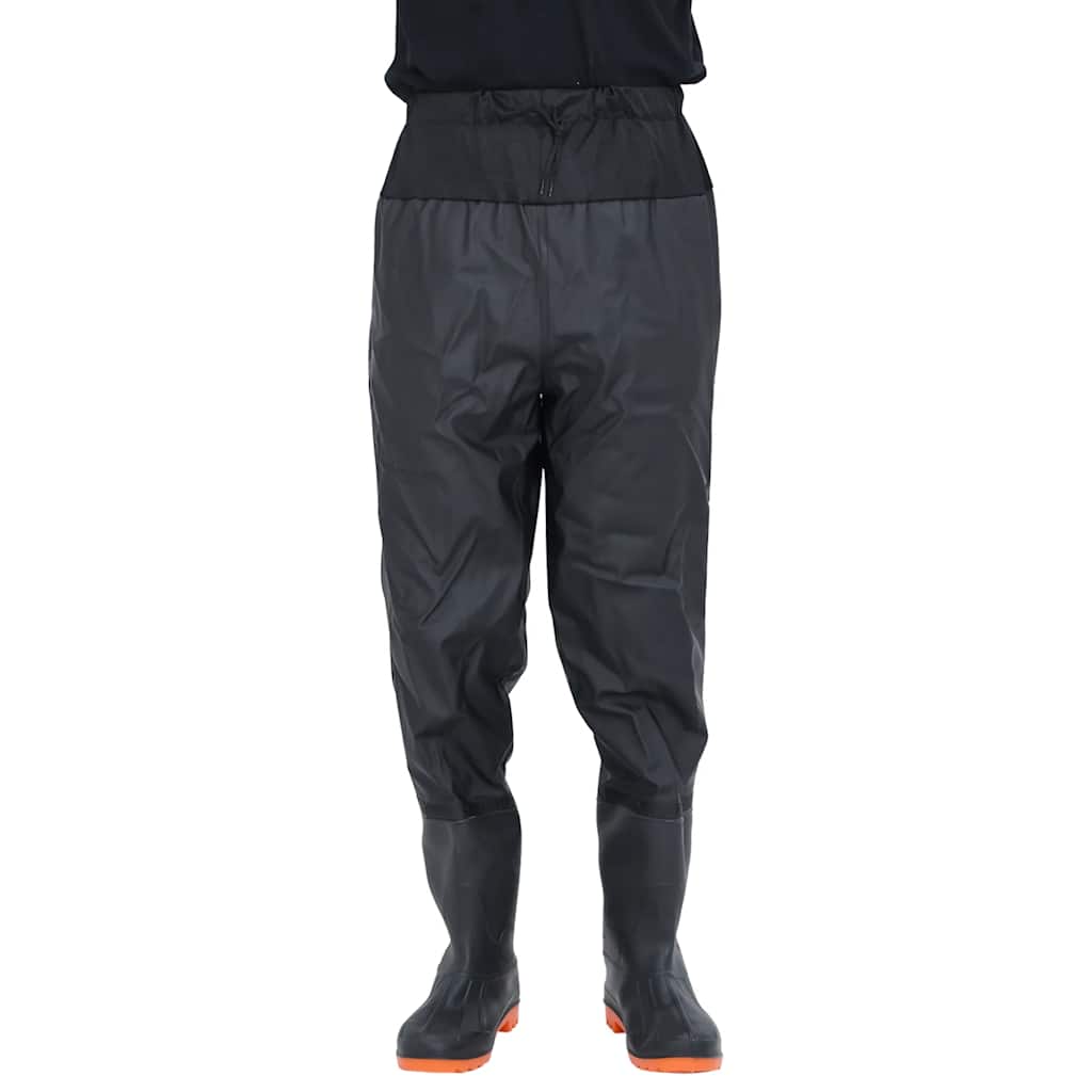 vidaXL Waist Waders με μπότες Μαύρο μέγεθος 46