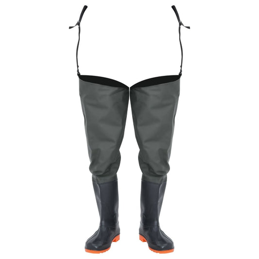 vidaXL Γαλότσες Ψηλές Σκούρες Πράσινες Μέγεθος 45