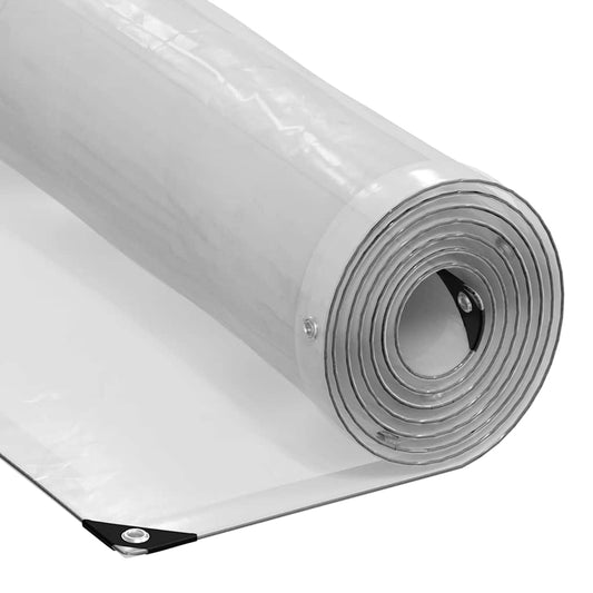 vidaXL Σαφής μουσαμάς με οπές 3x4 m πολυαιθυλένιο