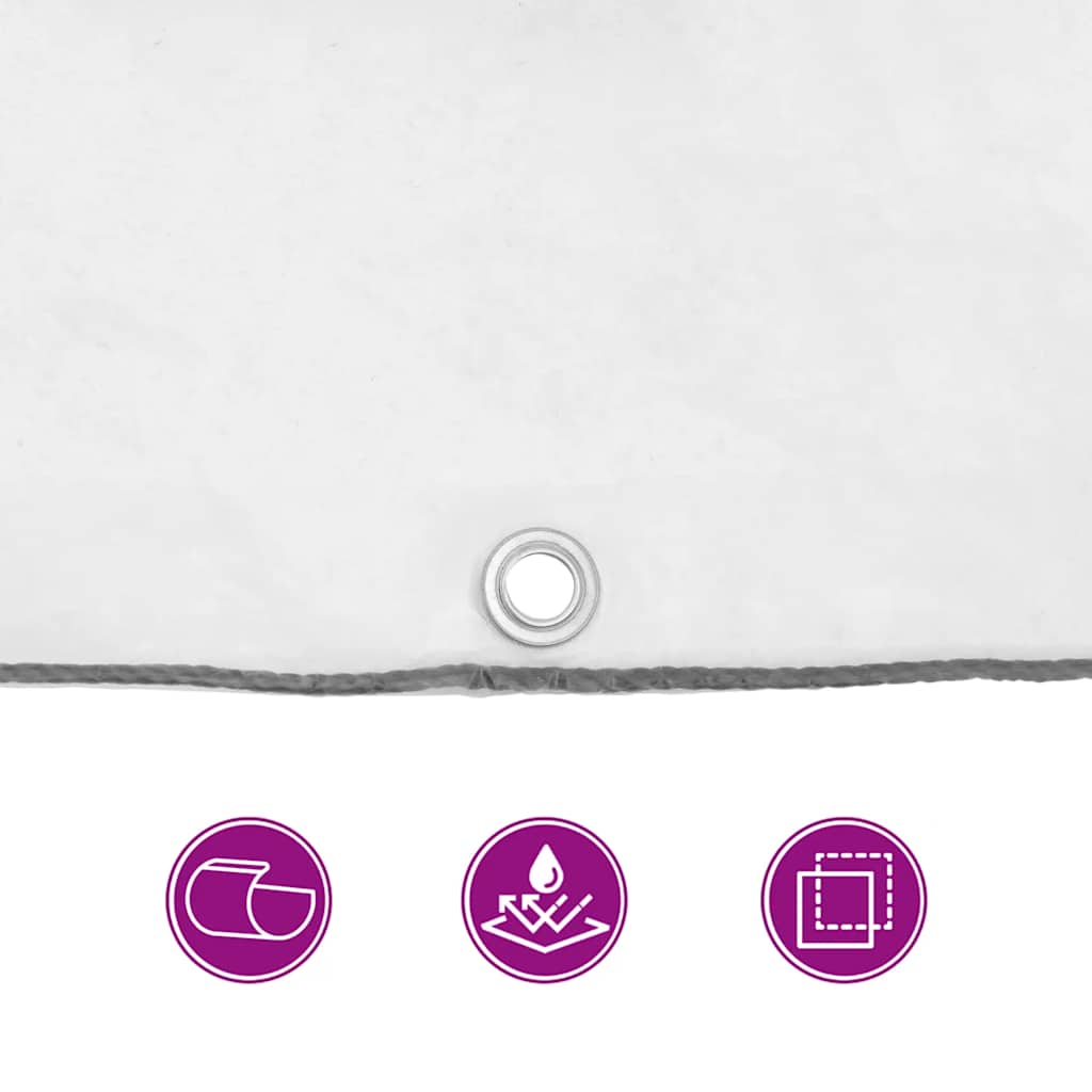 vidaXL Σαφής μουσαμάς με οπές 3x4 m πολυαιθυλένιο