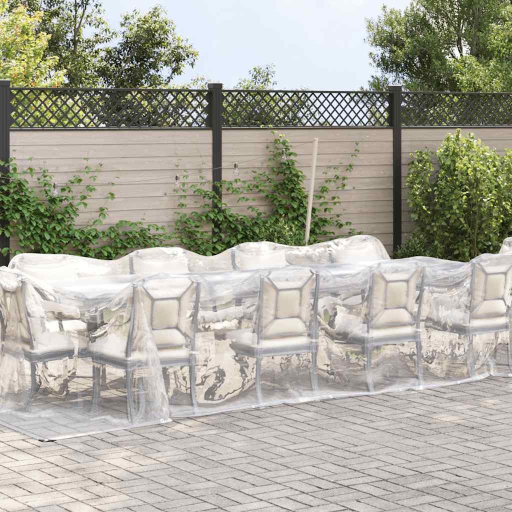 vidaXL Σαφής μουσαμάς με οπές 3x10 m πολυαιθυλένιο