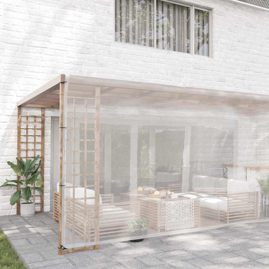 vidaXL Σαφής μουσαμάς με οπές 6x12 m πολυαιθυλένιο