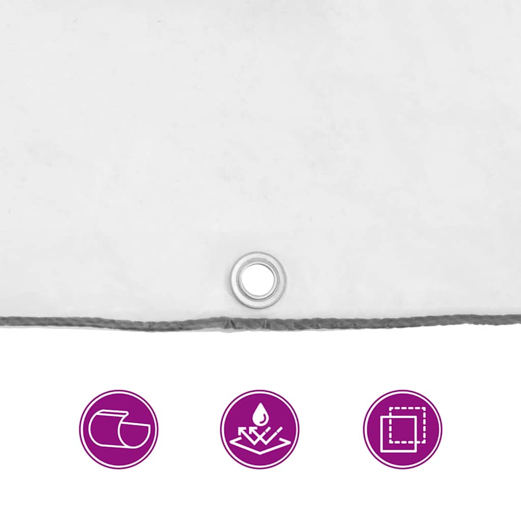 vidaXL Σαφής μουσαμάς με οπές 6x12 m πολυαιθυλένιο