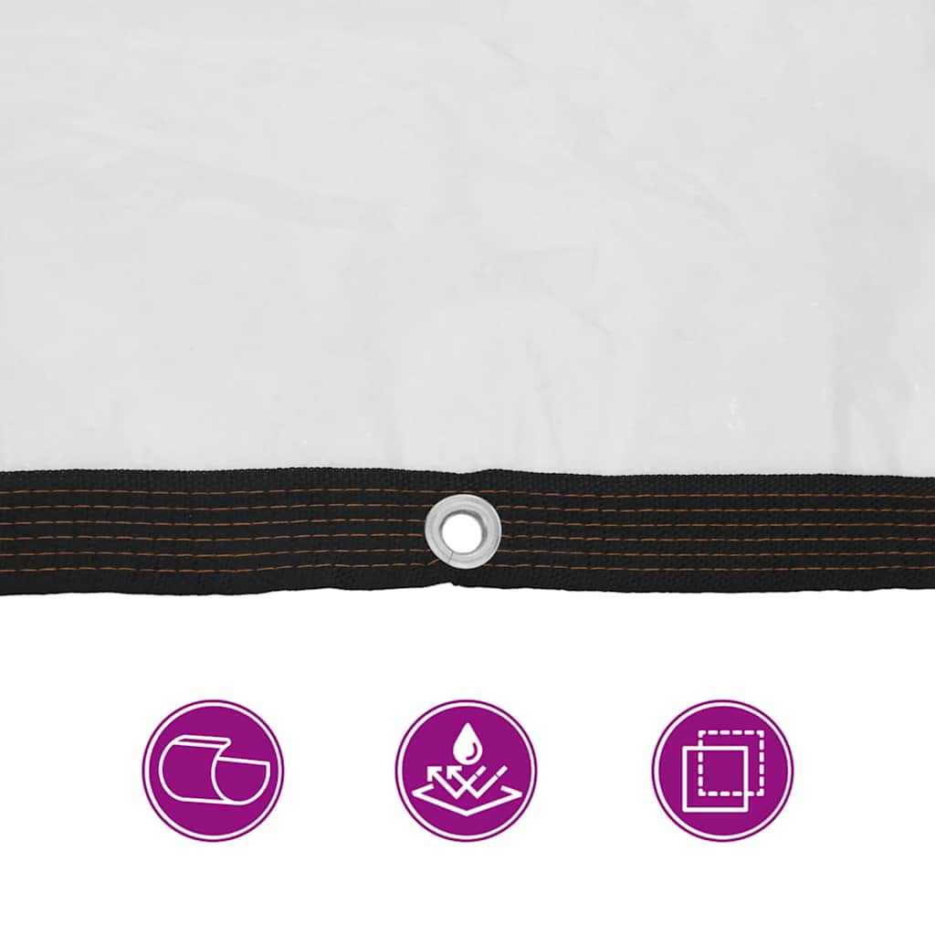 vidaXL Σαφής μουσαμάς με οπές 2x10 m πολυαιθυλένιο