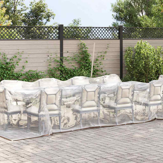 vidaXL Σαφής μουσαμάς με οπές 3x10 m πολυαιθυλένιο