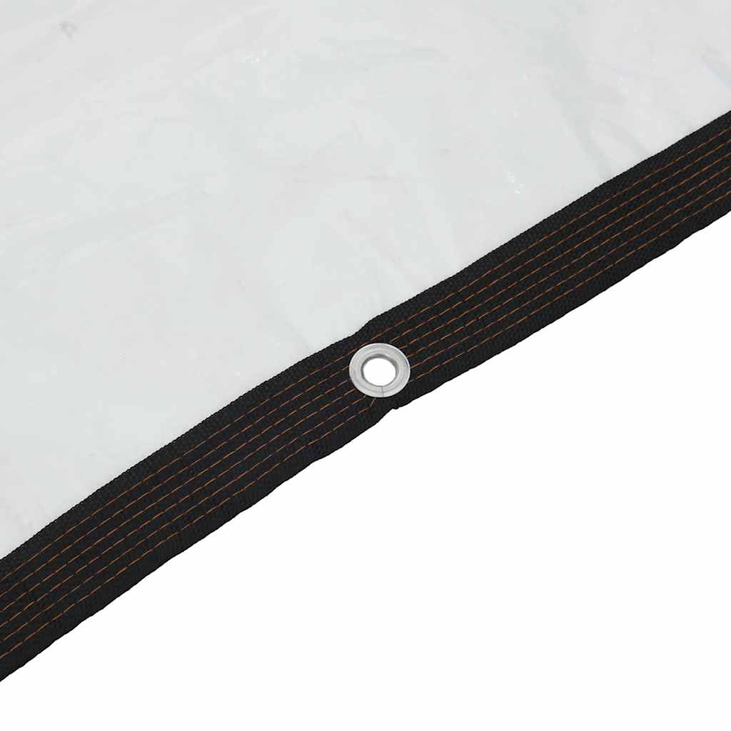 vidaXL Σαφής μουσαμάς με οπές 8x8 m πολυαιθυλένιο