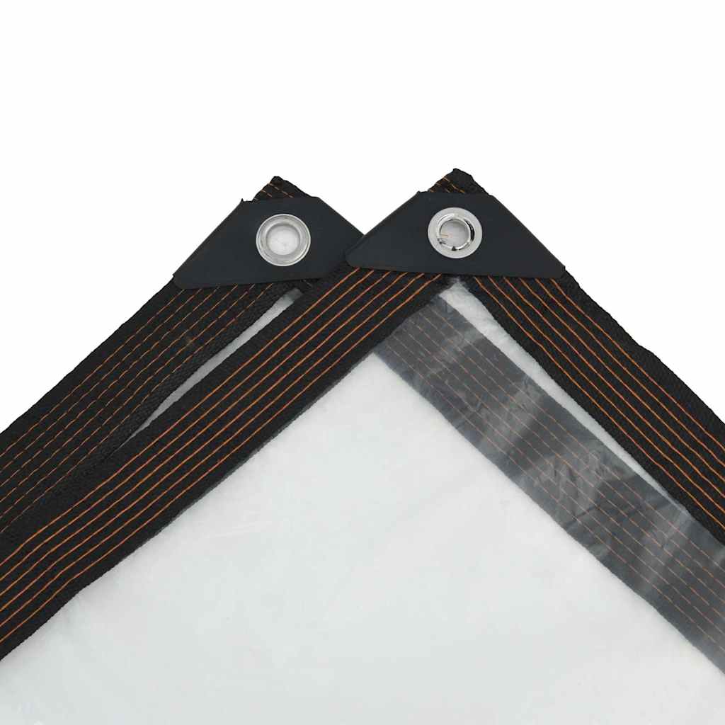 vidaXL Σαφής μουσαμάς με οπές 8x10 m πολυαιθυλένιο