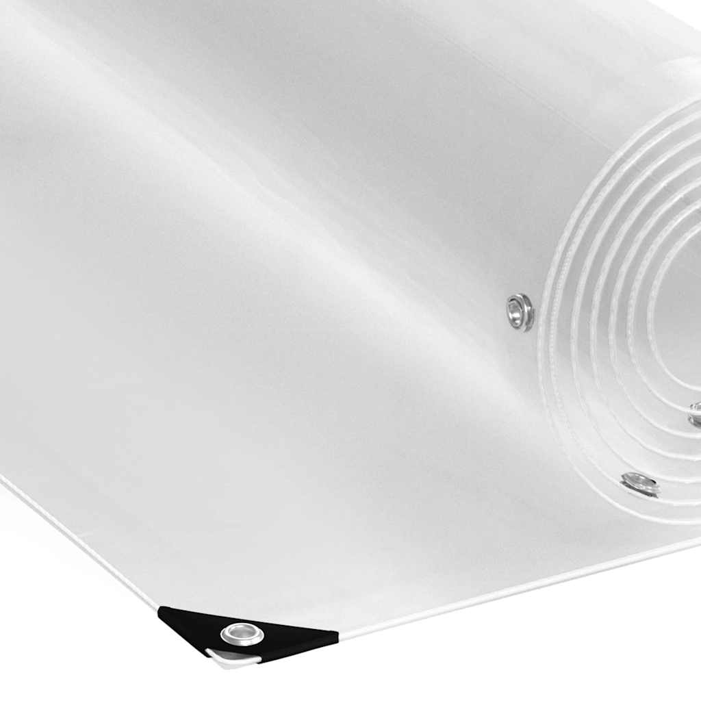 vidaXL Σαφής μουσαμάς με οπές 1x3 m PVC