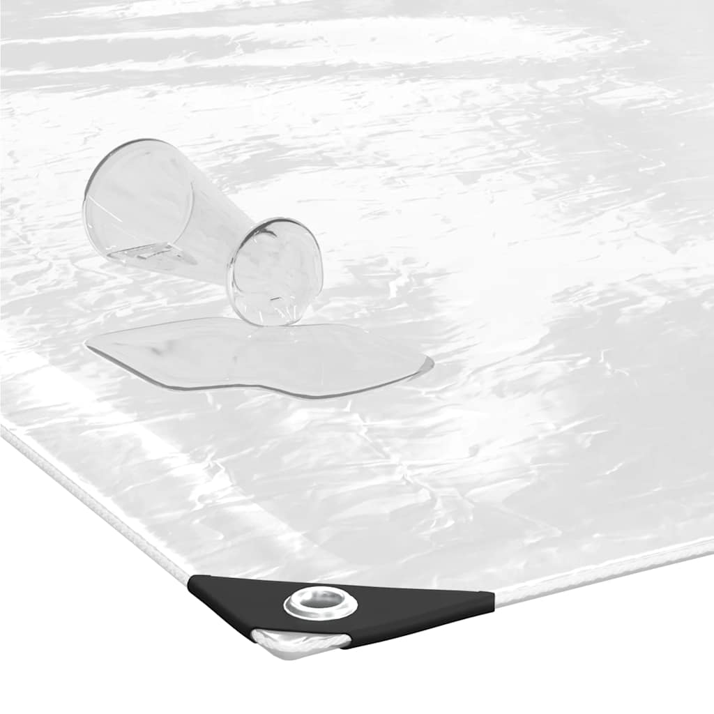 vidaXL Σαφής μουσαμάς με οπές 1x3 m PVC