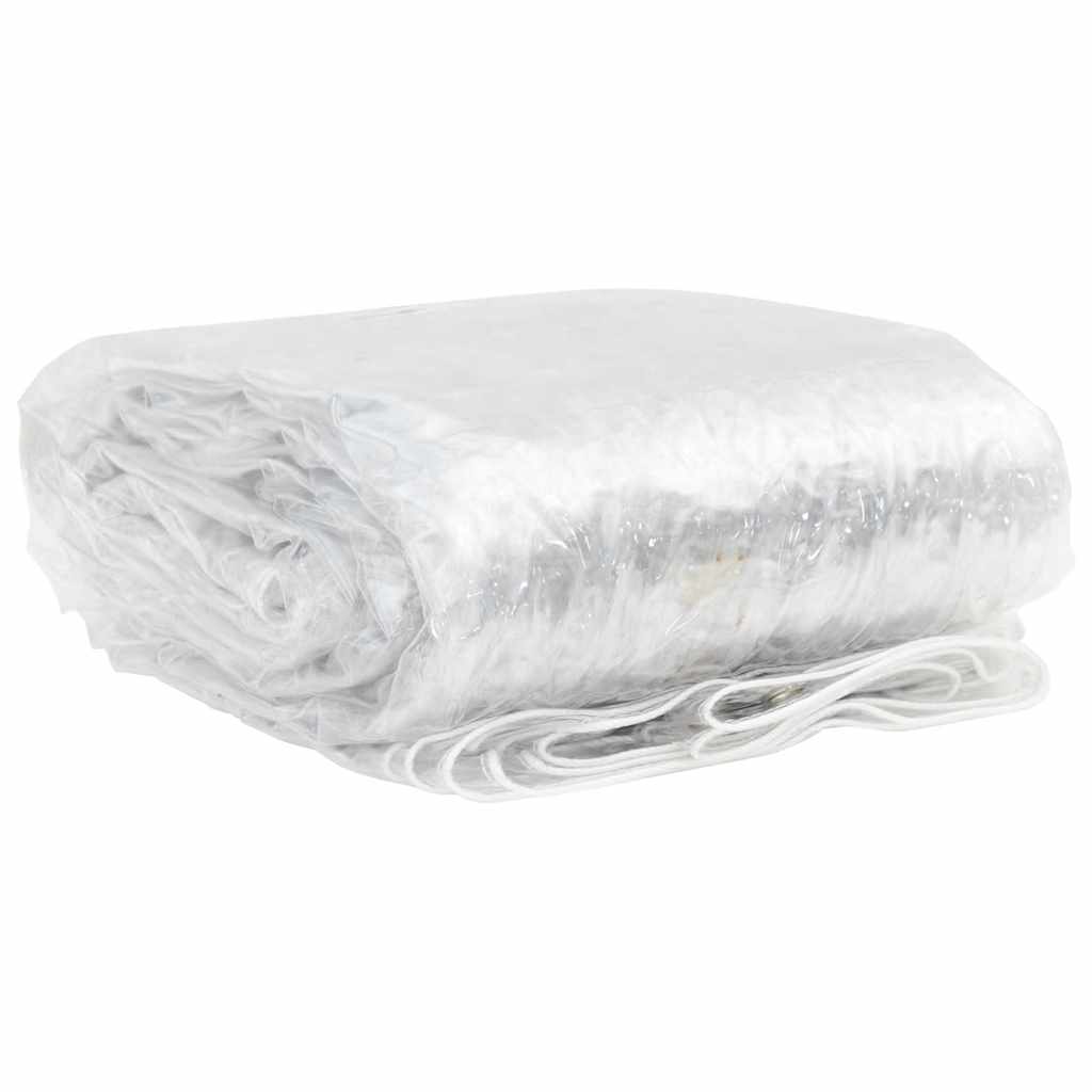 vidaXL Σαφής μουσαμάς με οπές 1x5 m PVC