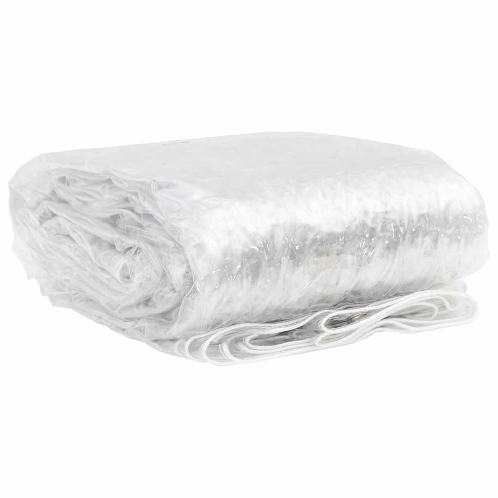 vidaXL Σαφής μουσαμάς με οπές 1x12 m PVC