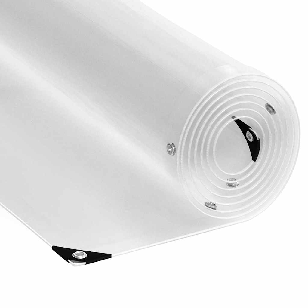 vidaXL Σαφής μουσαμάς με οπές 2x12 m PVC