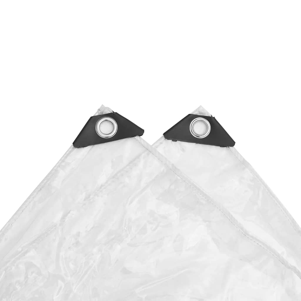 vidaXL Σαφής μουσαμάς με οπές 4x4 m PVC