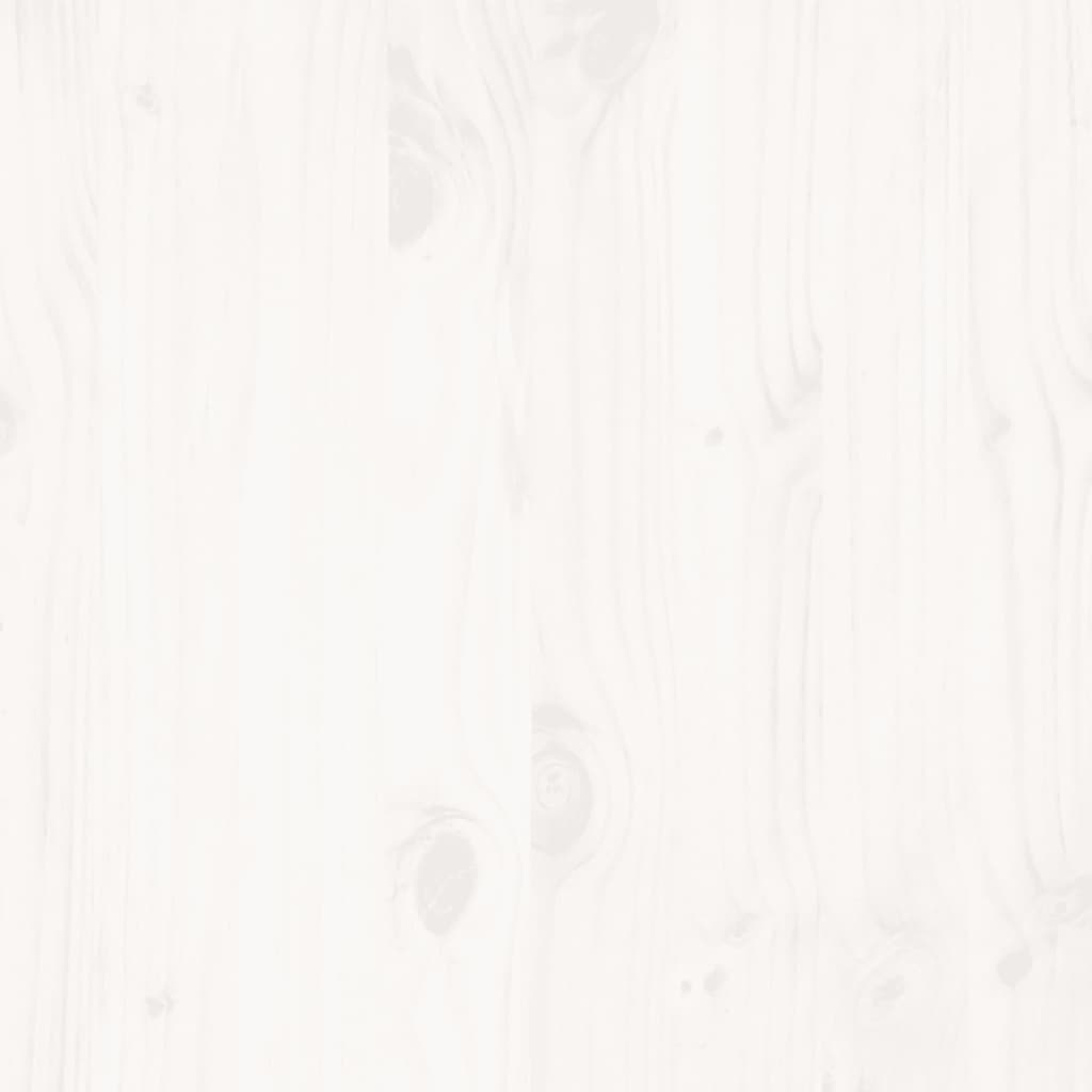 vidaXL Σκελετός Κρεβ. Χωρίς Στρώμα Λευκό 135x190 εκ Μασίφ Πεύκο