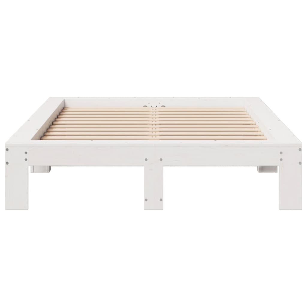 vidaXL Σκελετός Κρεβ. Χωρίς Στρώμα Λευκό 120x190 εκ Μασίφ Πεύκο