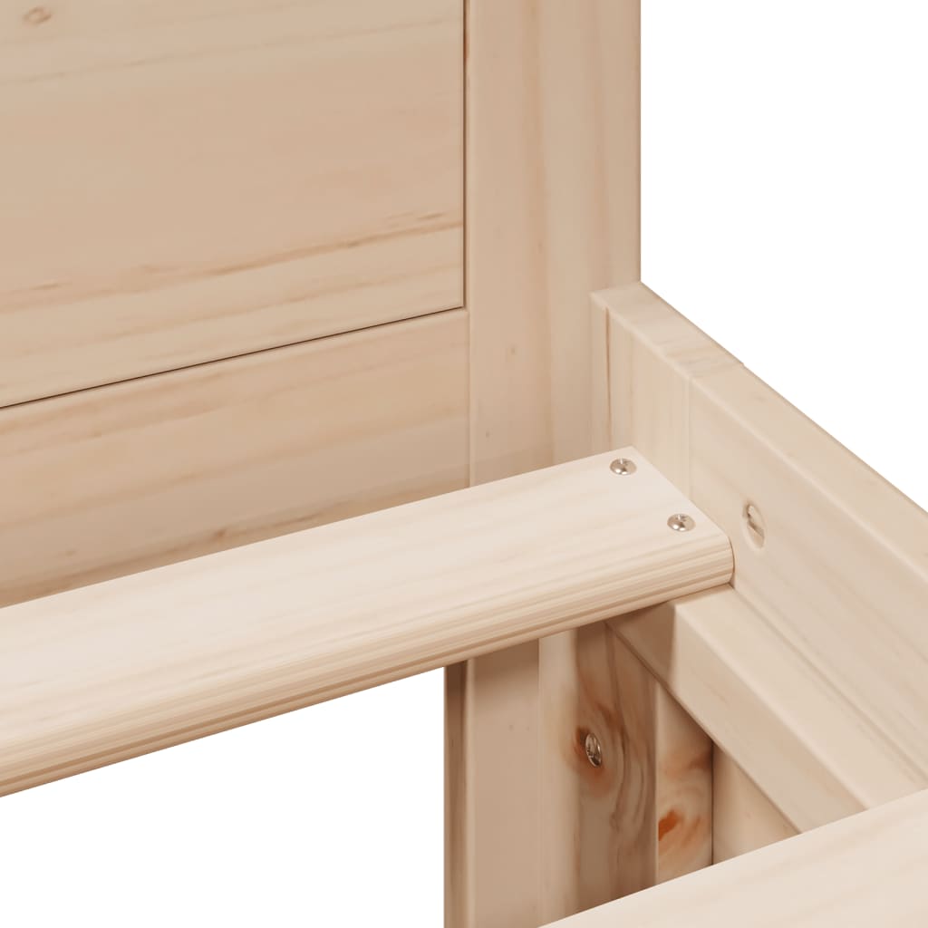 vidaXL Σκελετός Κρεβατιού Χωρίς Στρώμα 200x200 εκ Μασίφ Ξύλο Πεύκου