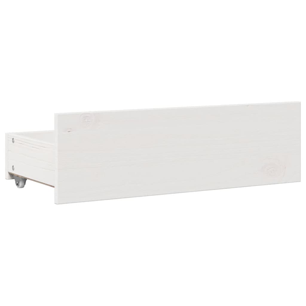 vidaXL Κρεβάτι Βιβλιοθήκη Χωρίς Στρώμα Λευκό 75x190 εκ Μασίφ Πεύκο