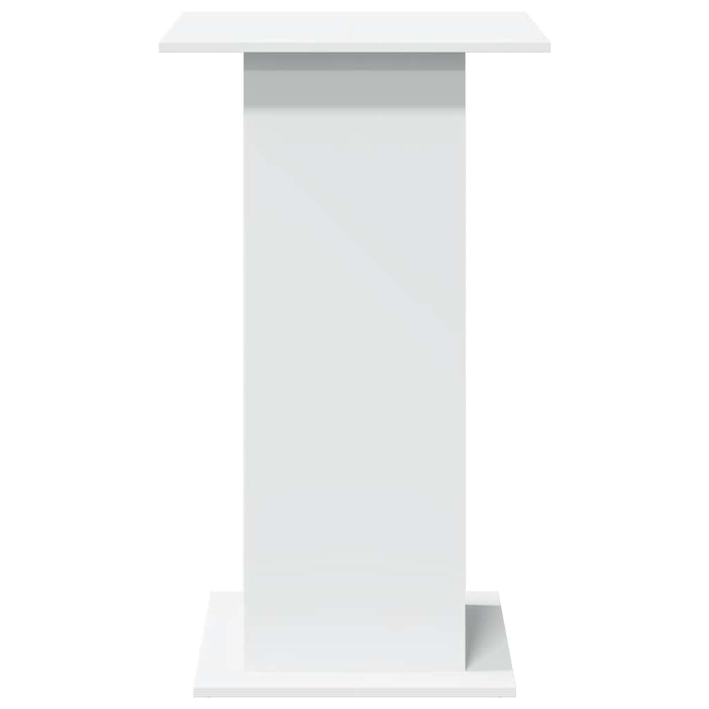 vidaXL Τραπέζι Μπαρ με Ράφια Λευκό 60x60x102 εκ. Επεξεργ. Ξύλο