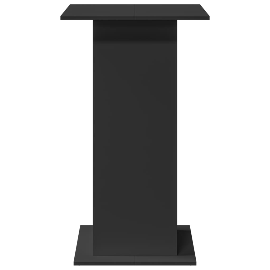 vidaXL Τραπέζι Μπαρ με Ράφια Μαύρο 60x60x102 εκ. Επεξεργ. Ξύλο