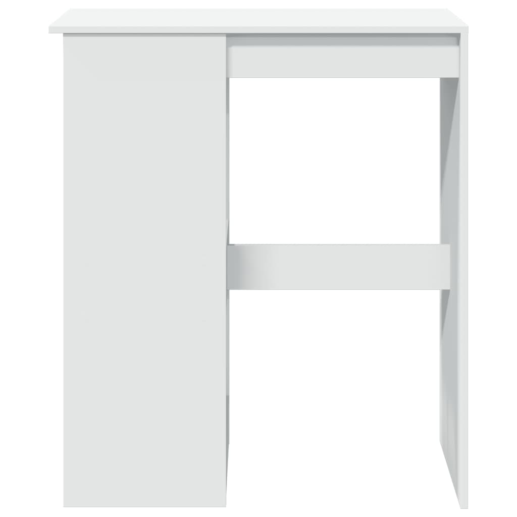 vidaXL Τραπέζι Μπαρ με Ράφια Λευκό 90x47,5x103,5 εκ. Επεξεργ. Ξύλο