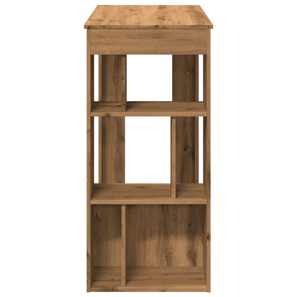 vidaXL Τραπέζι Μπαρ με Ράγες Δρυς 102x50x103,5 εκ. Επεξεργ. Ξύλο