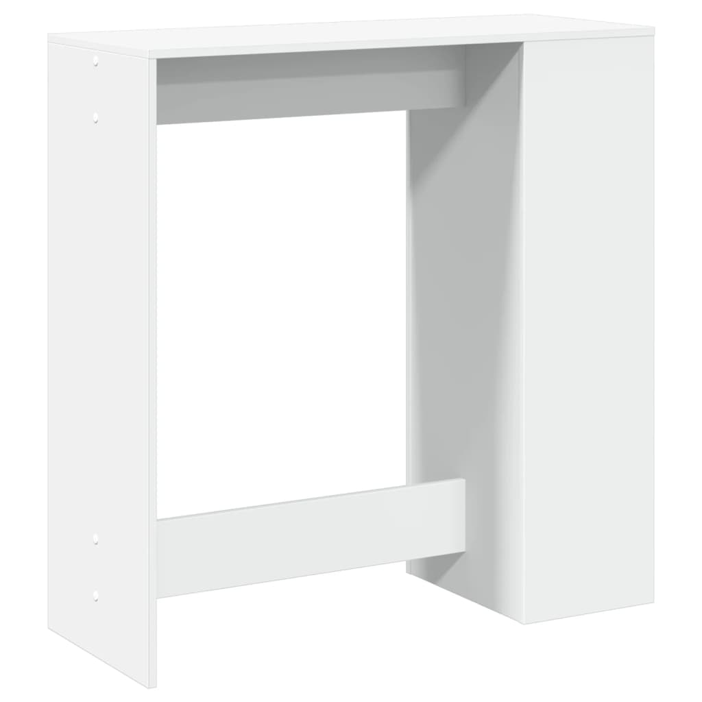 vidaXL Τραπέζι Μπαρ με Ράφια Λευκό 101x40x103,5 εκ. Επεξεργ. Ξύλο