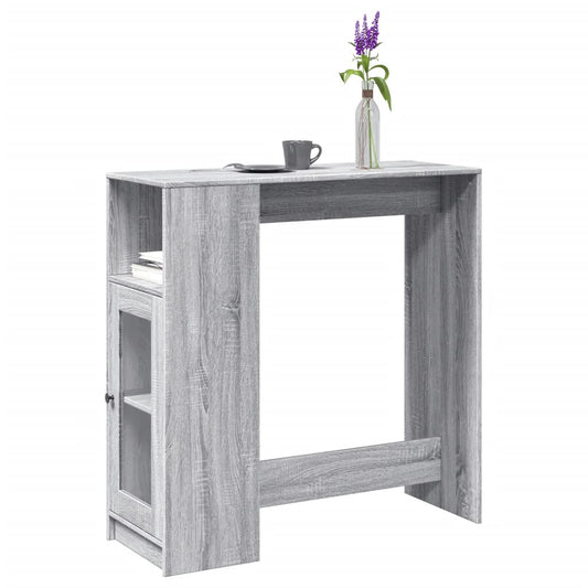 vidaXL Τραπέζι Μπαρ Γκρι Sonoma 101x40x103,5 εκ. από Επεξεργ. Ξύλο