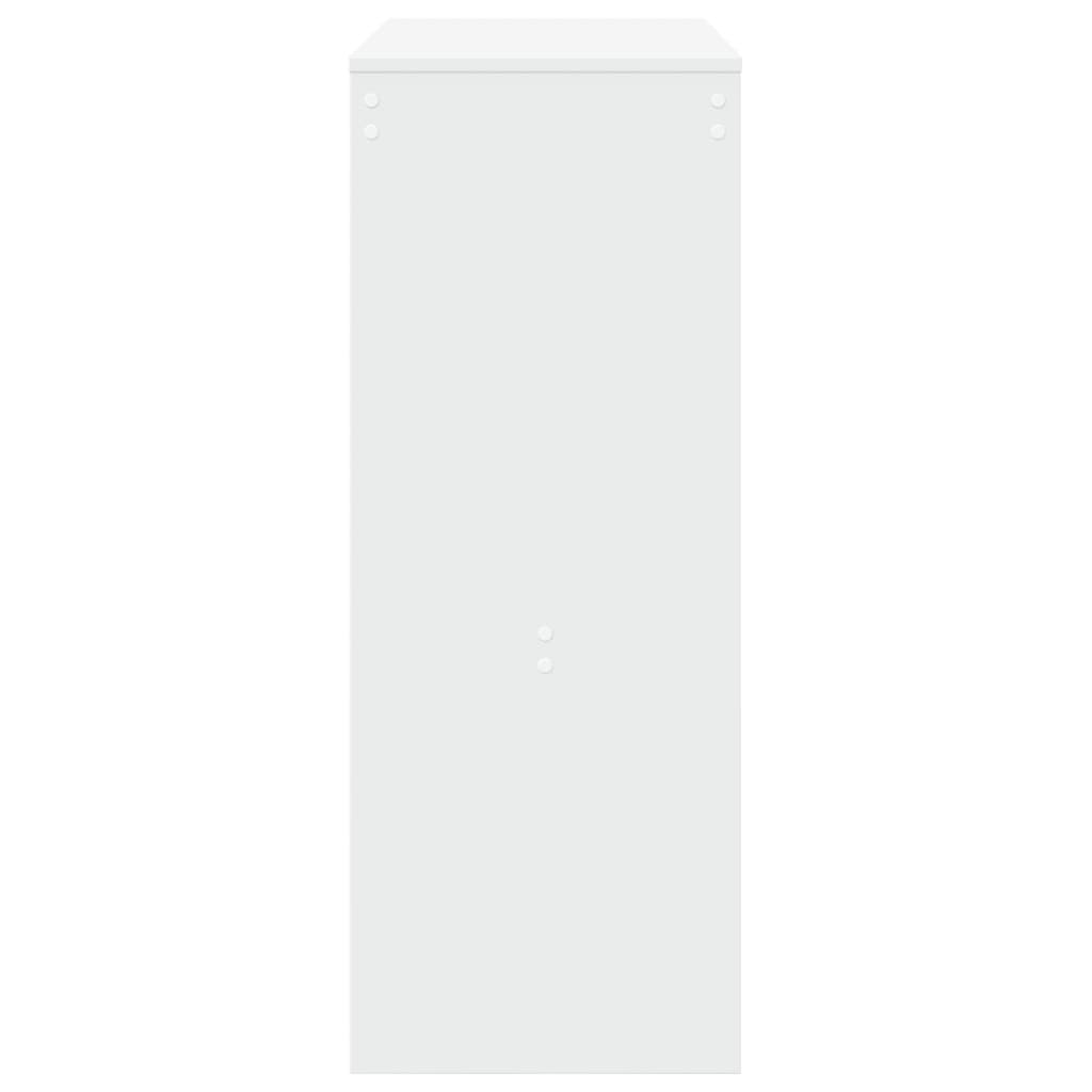 vidaXL Τραπέζι Μπαρ με Ράφια Λευκό 90x40x103,5 εκ. Επεξεργ. Ξύλο