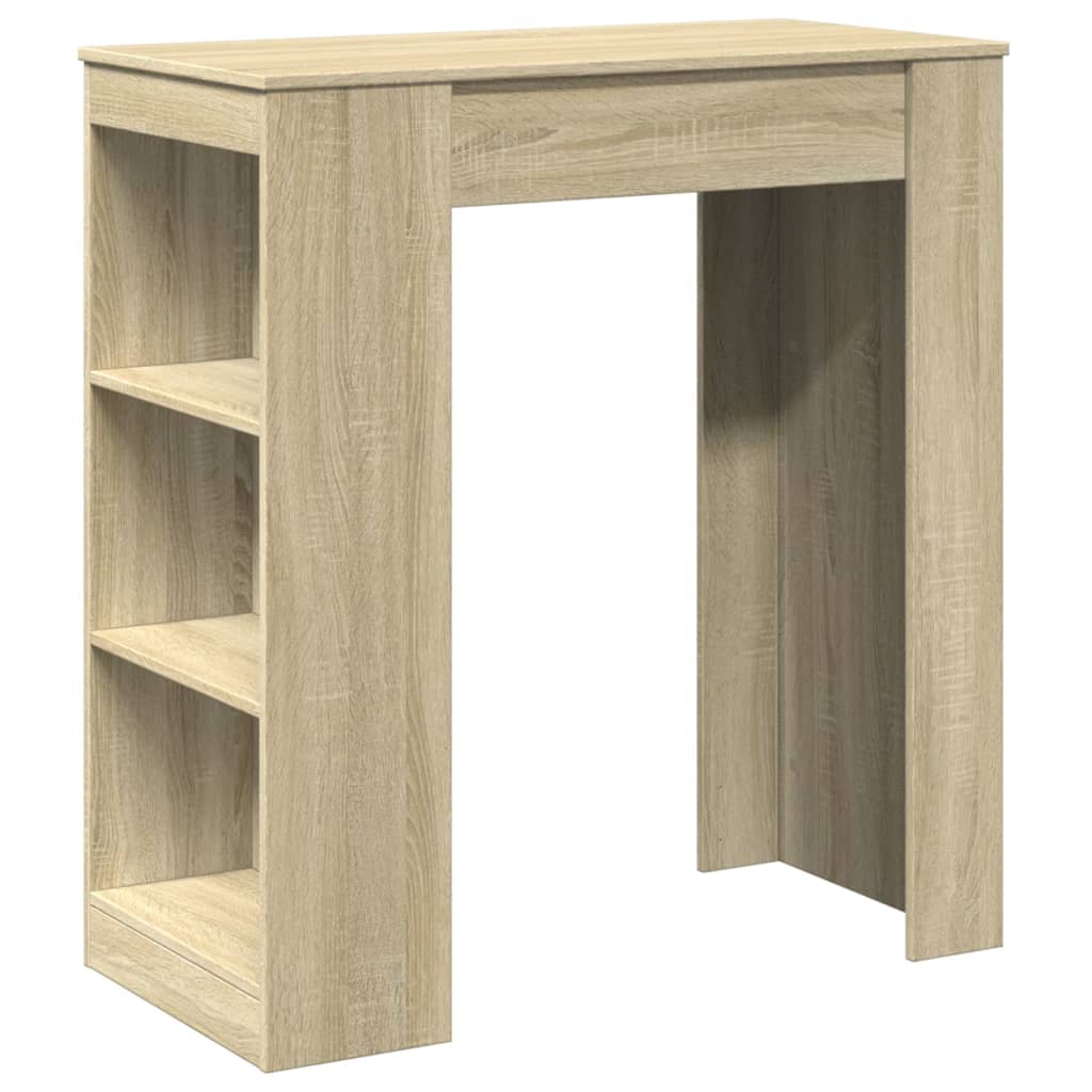 vidaXL Τραπέζι Μπαρ με Ράγες Sonoma Δρυς 95x47x103,5 εκ Επεξεργ. Ξύλο