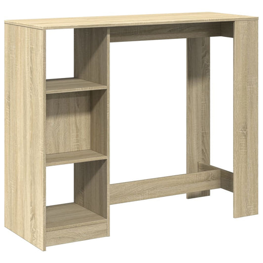 vidaXL Τραπέζι Κονσόλα με Ράφι Sonoma Δρυς 124x46x103,5 εκ Επεξ. Ξύλο
