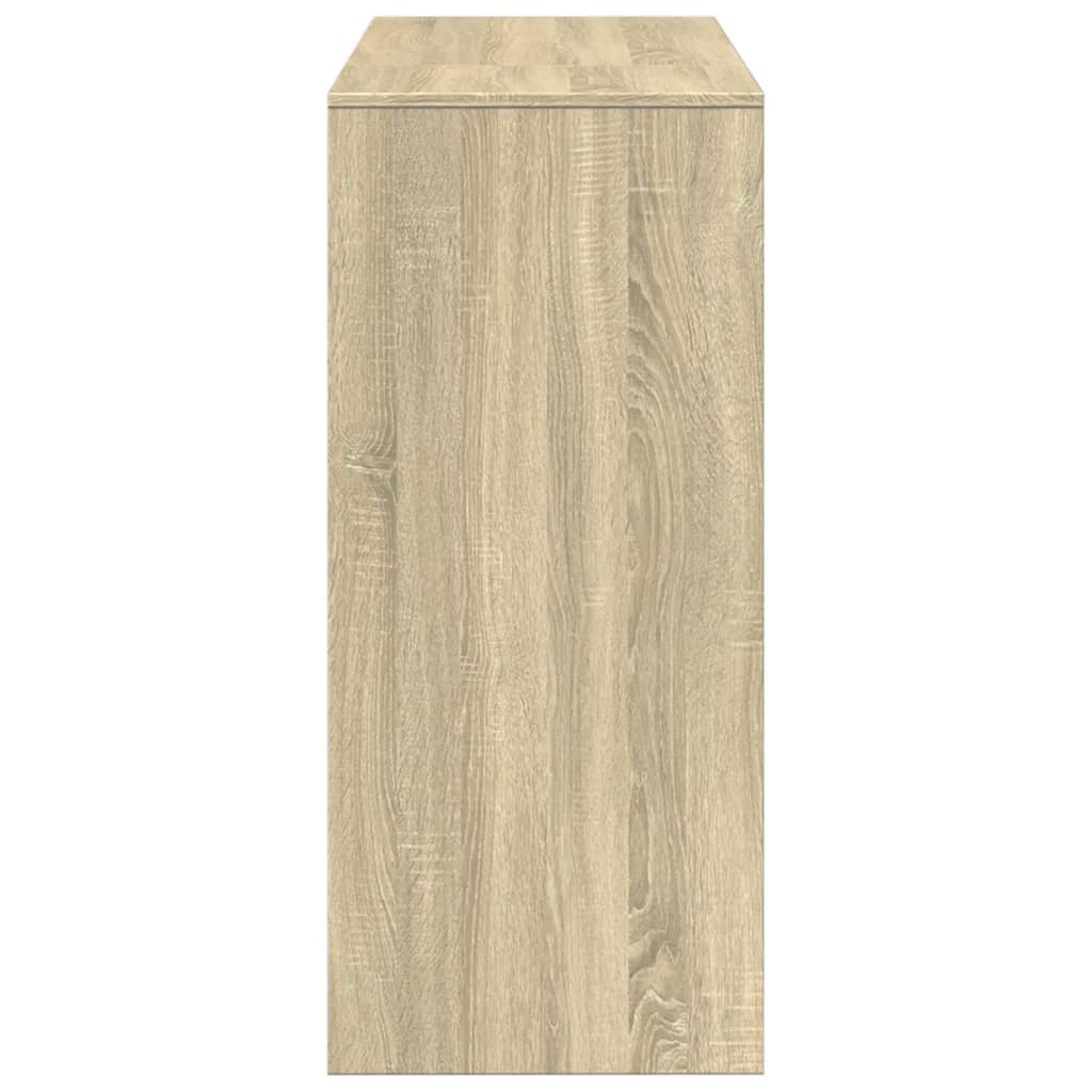 vidaXL Τραπέζι Κονσόλα με Ράφι Sonoma Δρυς 124x46x103,5 εκ Επεξ. Ξύλο