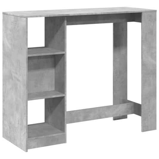 vidaXL Τραπέζι Κονσόλα με Ράφι Γκρι Σκυρ 124x46x103,5εκ. Επεξεργ. Ξύλο