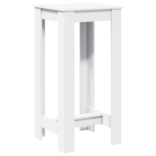 vidaXL Τραπέζι Μπαρ Λευκό 51x50x103,5 εκ. Επεξ. Ξύλο