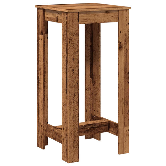 vidaXL Τραπέζι Μπαρ Όψη Παλαιού Ξύλου 51x50x103,5 εκ. Επεξ. Ξύλο