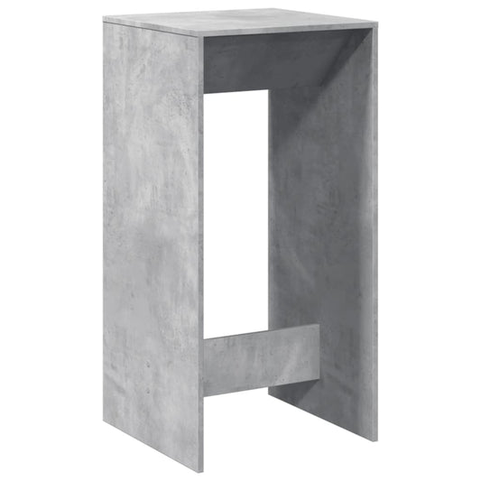 vidaXL Τραπέζι Μπαρ Γκρι Σκυροδέματος 51x50x103,5 εκ. Επεξ. Ξύλο