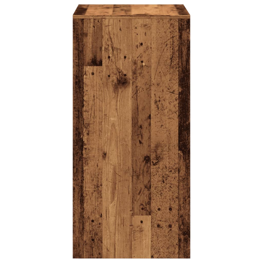 vidaXL Τραπέζι Μπαρ Όψη Παλαιού Ξύλου 51x50x103,5 εκ. Επεξ. Ξύλο