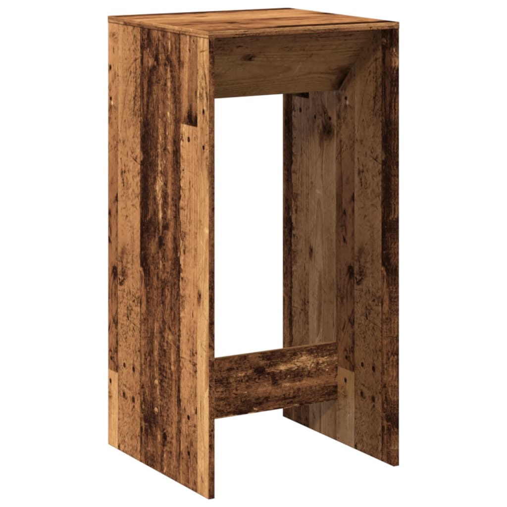 vidaXL Τραπέζι Μπαρ Όψη Παλαιού Ξύλου 51x50x103,5 εκ. Επεξ. Ξύλο