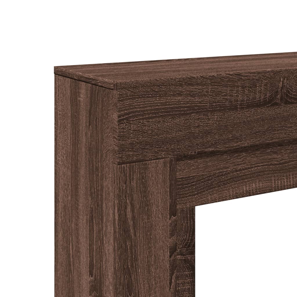 vidaXL Πλαίσιο Τζακιού Καφέ Δρυς 100x30x87,5 εκ. από Επεξ. Ξύλο