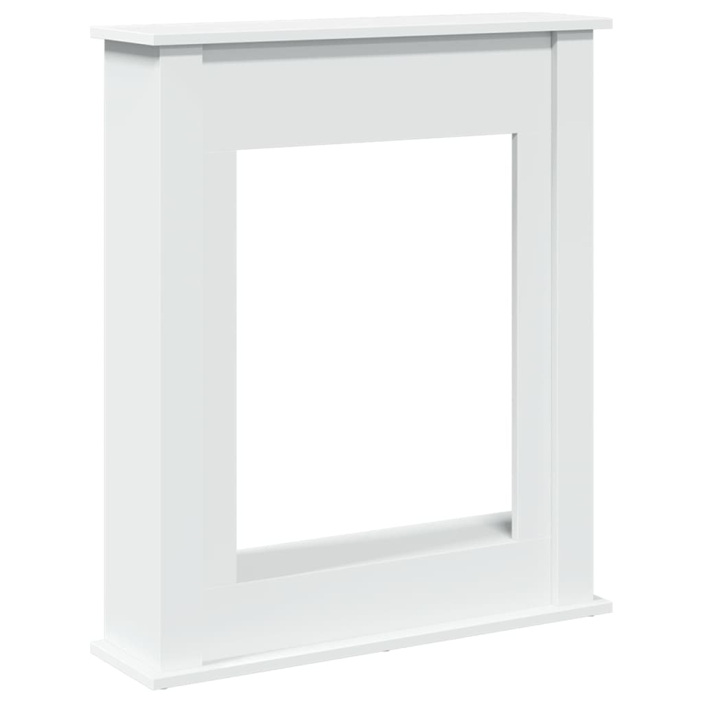 vidaXL Πλαίσιο Τζακιού Λευκό 75x20x87,5 εκ. από Επεξ. Ξύλο