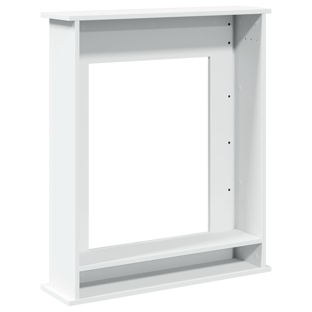 vidaXL Πλαίσιο Τζακιού Λευκό 75x20x87,5 εκ. από Επεξ. Ξύλο