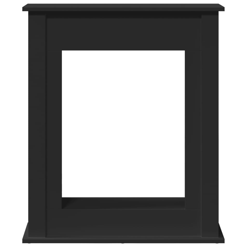 vidaXL Πλαίσιο Τζακιού Μαύρο 75x20x87,5 εκ. από Επεξ. Ξύλο