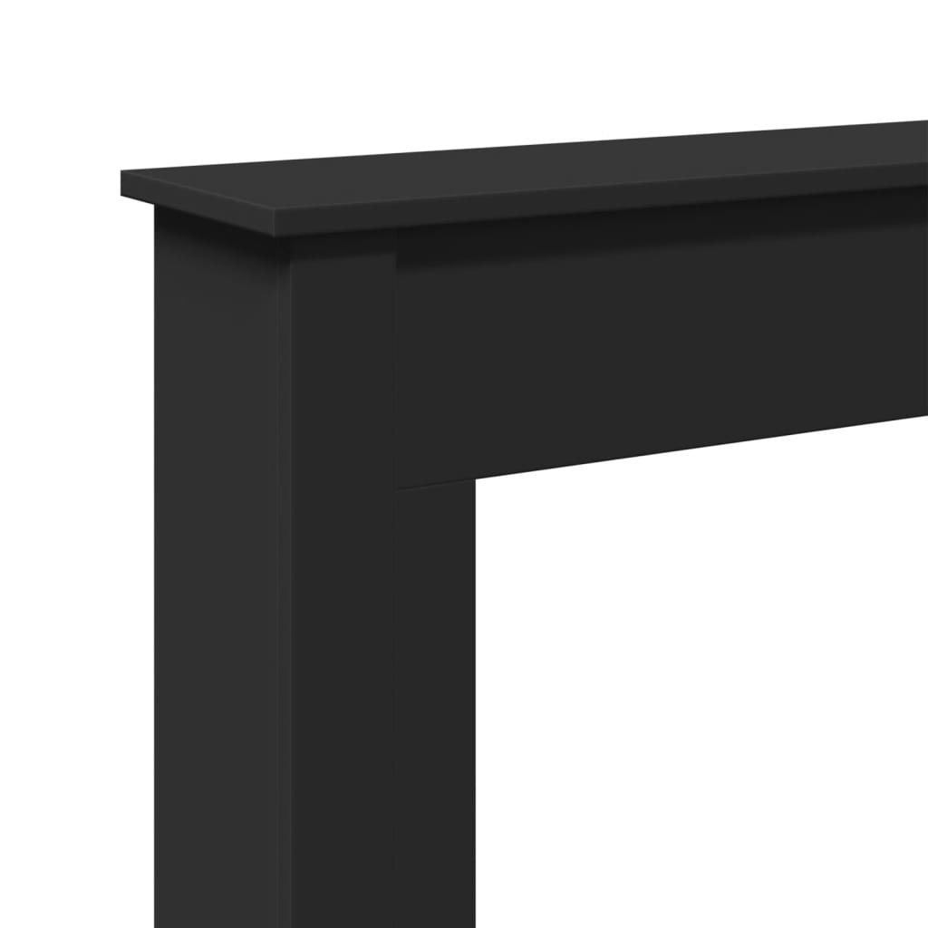 vidaXL Πλαίσιο Τζακιού Μαύρο 75x20x87,5 εκ. από Επεξ. Ξύλο