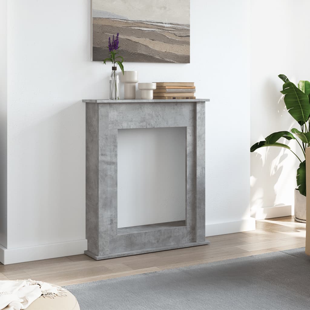 vidaXL Πλαίσιο Τζακιού Γκρι Σκυρ. 75x20x87,5 εκ. από Επεξ. Ξύλο