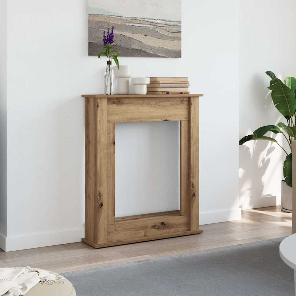 vidaXL Πλαίσιο Τζακιού Αρτισιανή Δρυς 75x20x87,5 εκ. από Επεξ. Ξύλο