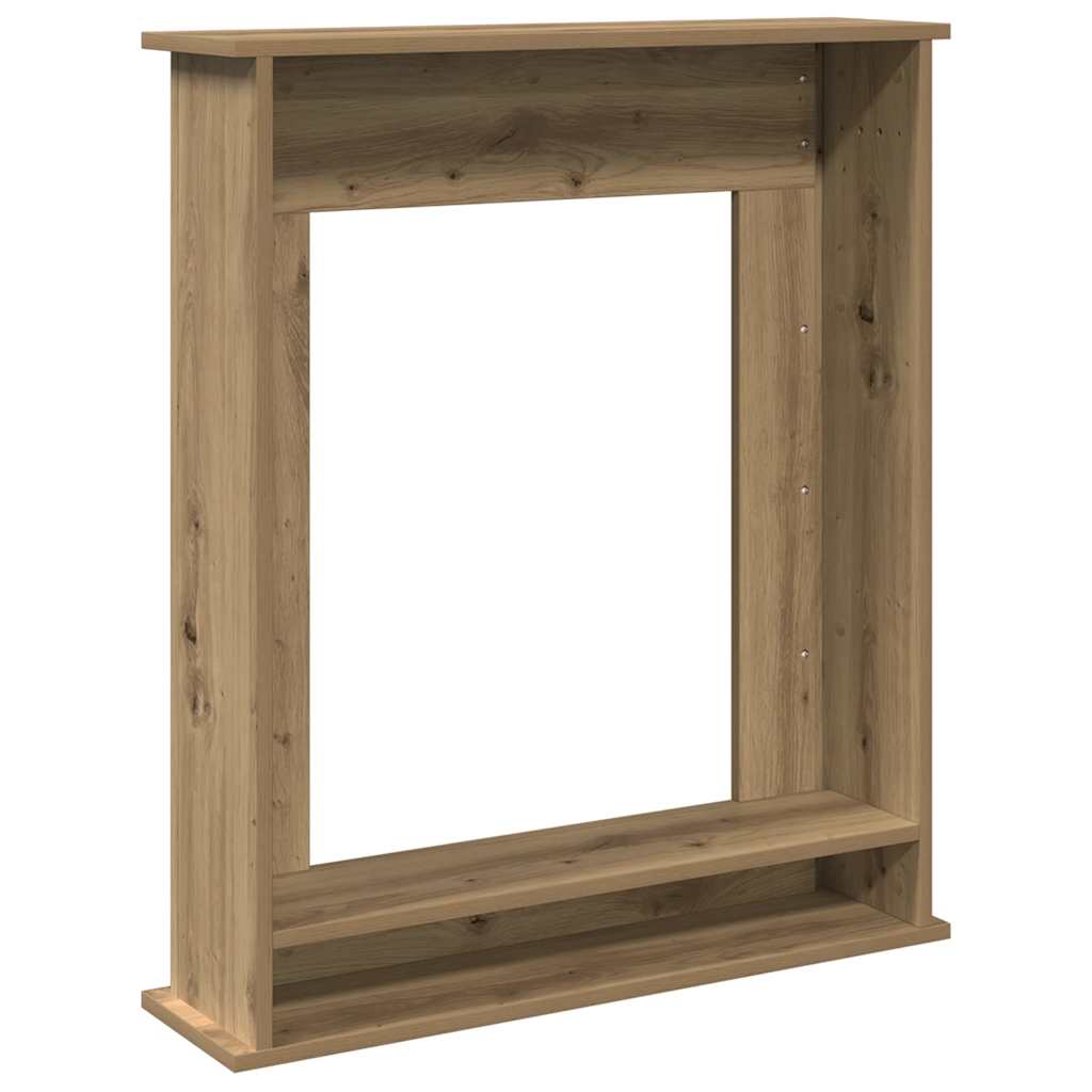 vidaXL Πλαίσιο Τζακιού Αρτισιανή Δρυς 75x20x87,5 εκ. από Επεξ. Ξύλο