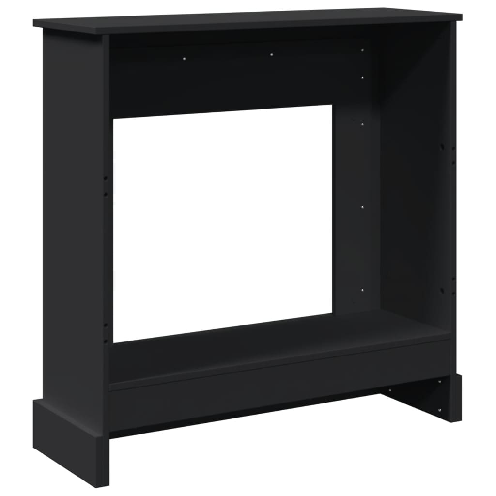 vidaXL Πλαίσιο Τζακιού Μαύρο 90x30x90 εκ. από Επεξ. Ξύλο