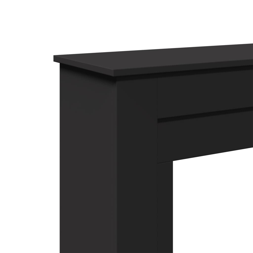 vidaXL Πλαίσιο Τζακιού Μαύρο 90x30x90 εκ. από Επεξ. Ξύλο